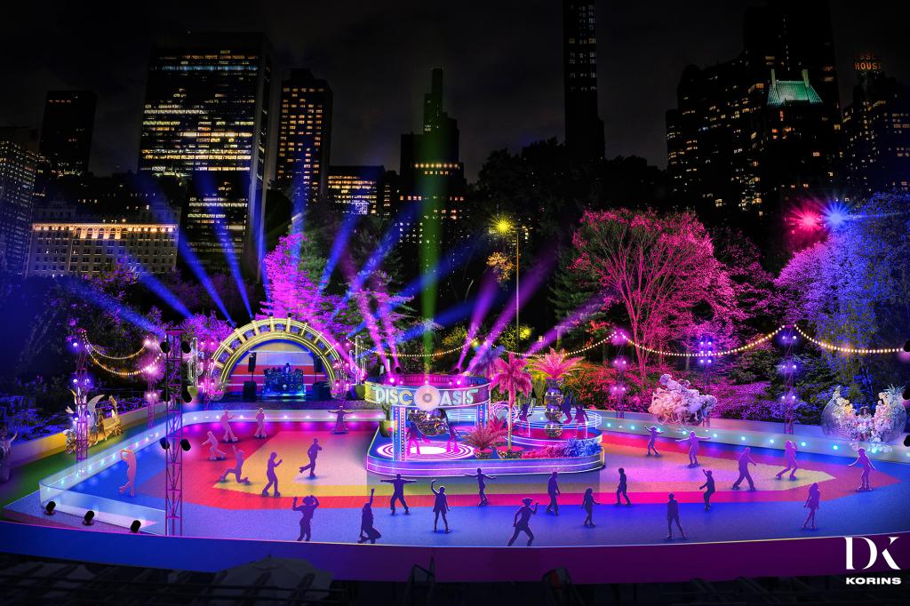 Eye-popping disco skating rink boogies into Central Park this summer