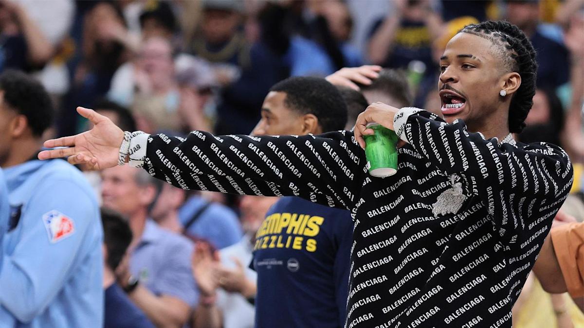 Ja Morant imitates Steph Curry's four-point play move from bench in Game 5