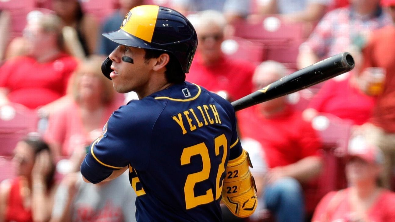 Milwaukee Brewers' Christian Yelich becomes sixth player in MLB history to hit for three cycles in career
