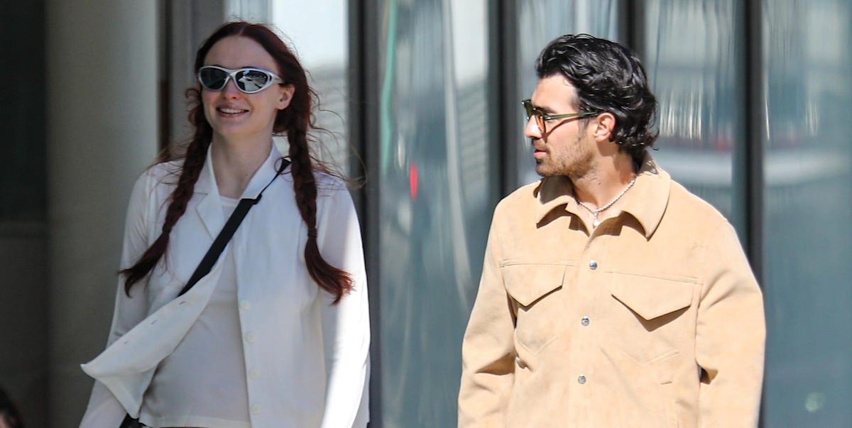 Sophie Turner Shows Off Baby Bump in All-White Ensemble With Joe Jonas