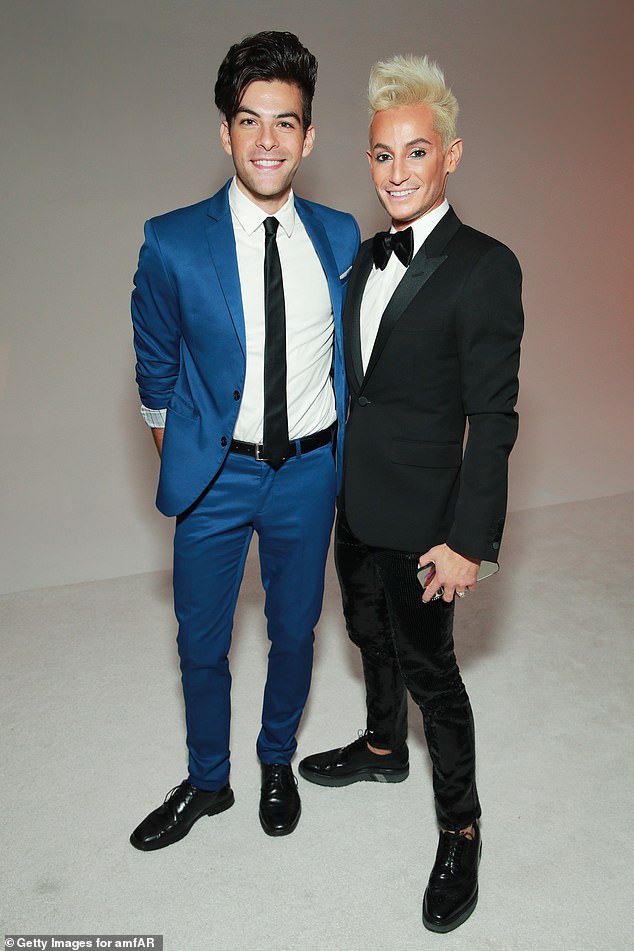 Newlyweds: Frankie Grande, 39, revealed on Tuesday that he and his actor beau Hale Leon got married the week before on May 4;  seen in 2019 in LA